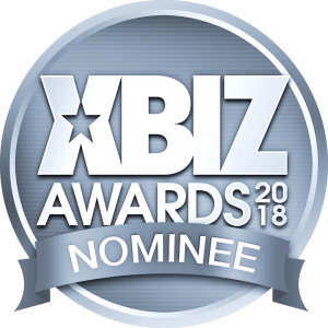 XBIZ Awards Nominee Logo in blue grey