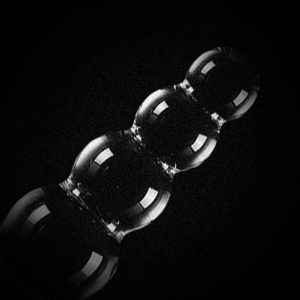 Image of black Anal Beads set against a black background